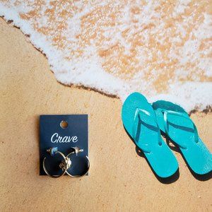 💍 Crave Gold Floral Hoop Earring